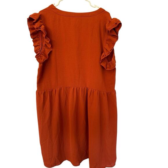 KIRUNDO Mini Dress for Women Sleeveless V Neck Button Down Tunic Shift Plus XXL - Picture 5 of 10